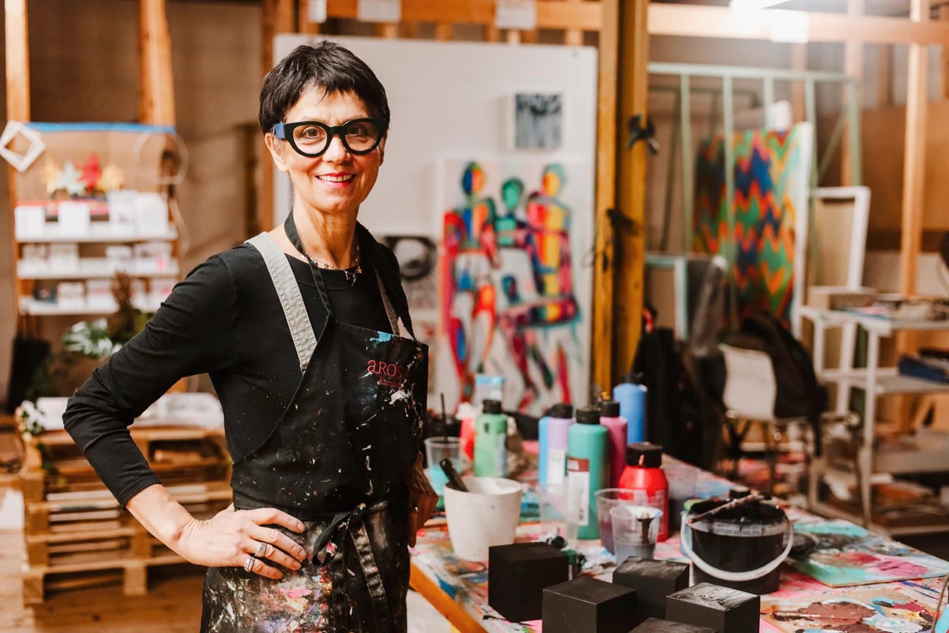 Barbara Bollerhoff in ihrem Atelier