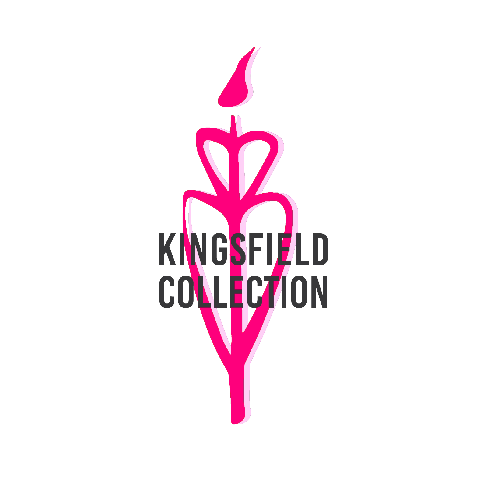 Logo mit rosa und pinkem Doppel-B und dem Schriftzug Kingsfield Collection